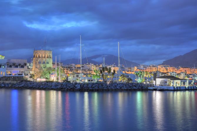 Puerto Banus de nuit, Costa del Sol - Andalousie (Espagne)