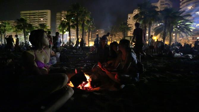 Noche de San Juan à la Malagueta, Malaga - Costa del Sol (Espagne)