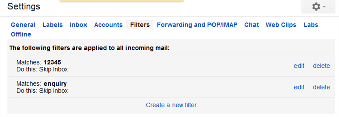 filters Gmail