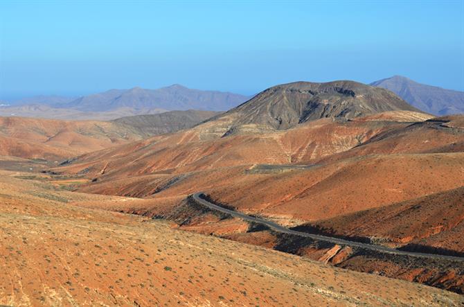 Amber volcanic landscape, Fuerteventura, Canary Islands