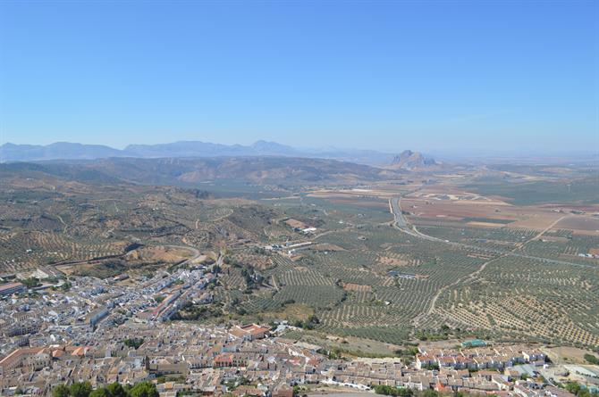 Vue sur Archidona depuis la Sierra de Gracia, Malaga - Andalousie (Espagne)
