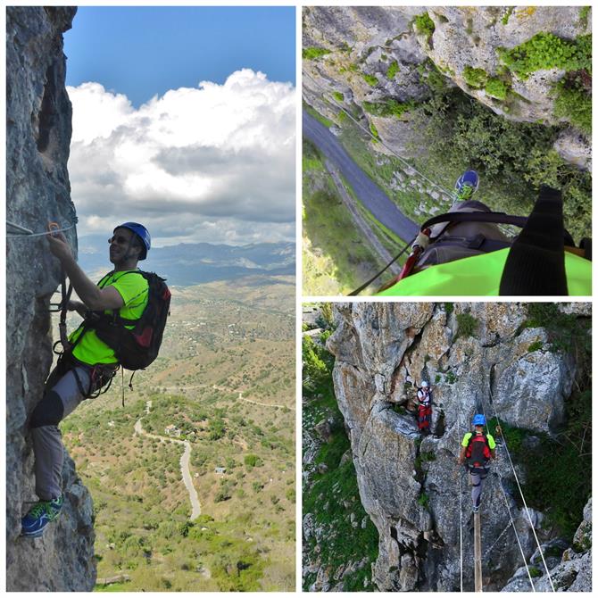 Die Kletterroute Via Ferrata Puerta de la Agua in Comares