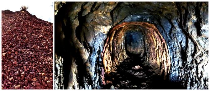 Tunnel und Schächte des Bergbaugebietes in Bedar (Almeria)
