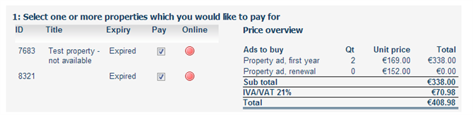 properties payment