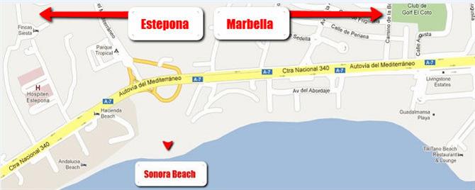 Carte de Sonora Beach