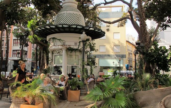 Relax in a traditional Alicante square