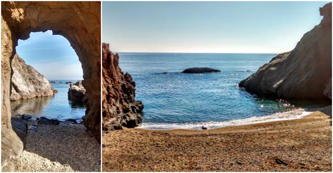 Playa Peñón Cortado, Almeria, Andalusien