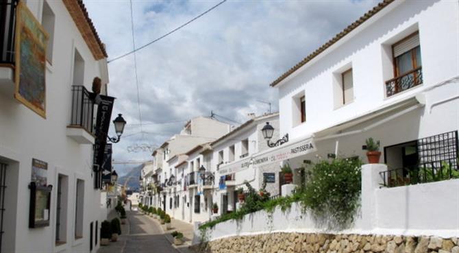 Picturesque Altea old town with its cobbled streets