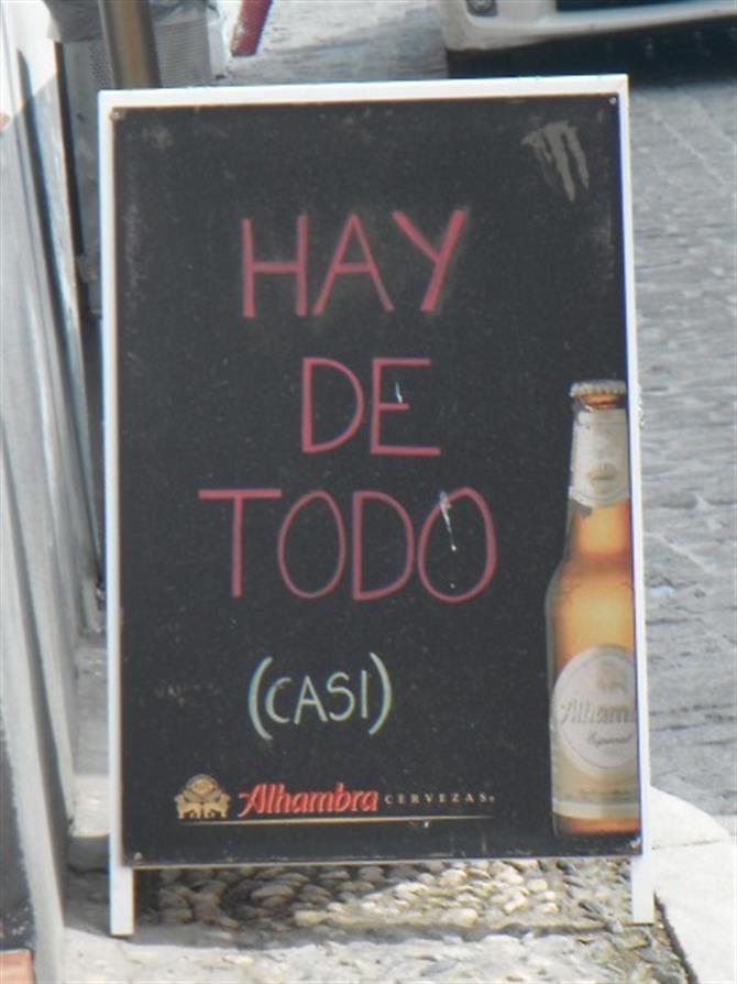 Bar Sign in Granada