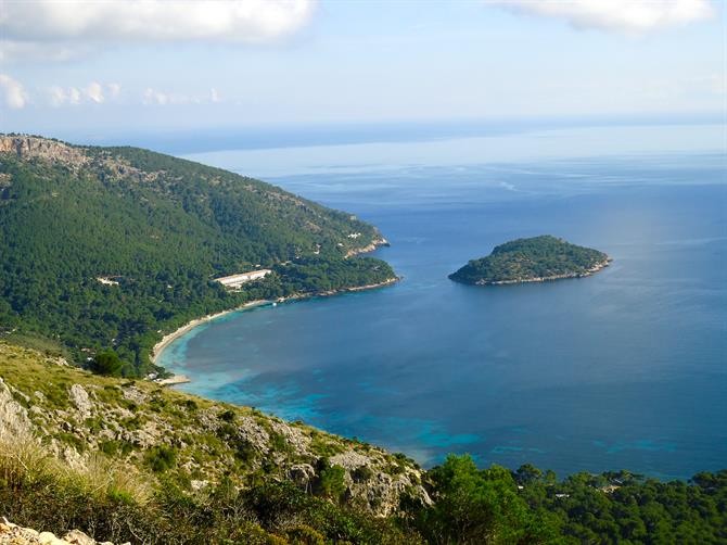 Spiaggia di Formentor vista dall'Atalaya d'Albercuix