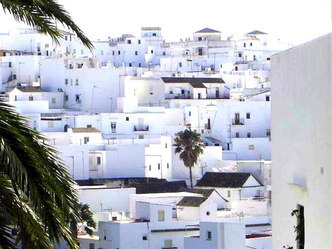 Weißes Dorf Vejer de la Frontera, Andalusien