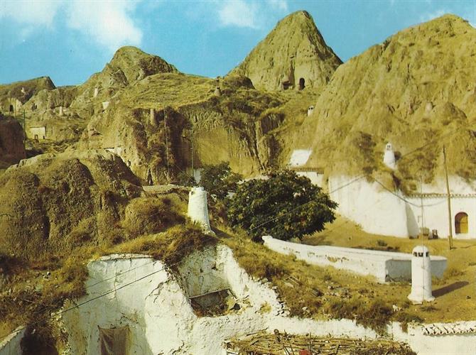 Historische Aufnahme aus dem Höhlenviertel von Guadix