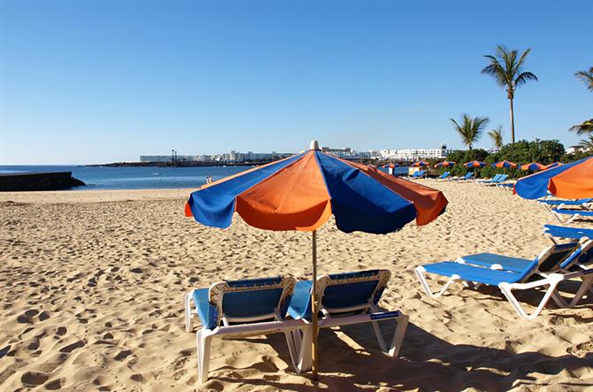 Strand, Costa Teguise, Lanzarote, Kanariøyene