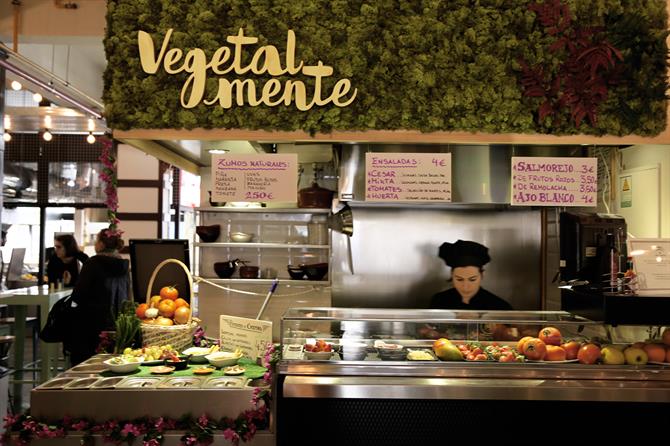 Vegetalmente, Mercado de la Merced de Malaga - Costa del Sol (Espagne)