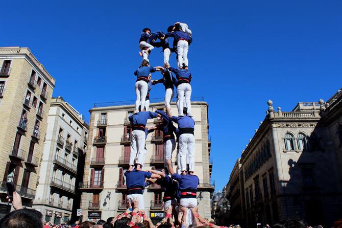Castell ou Tour humaine à Tarragone, Costa Dorada - Catalogne (Espagne)