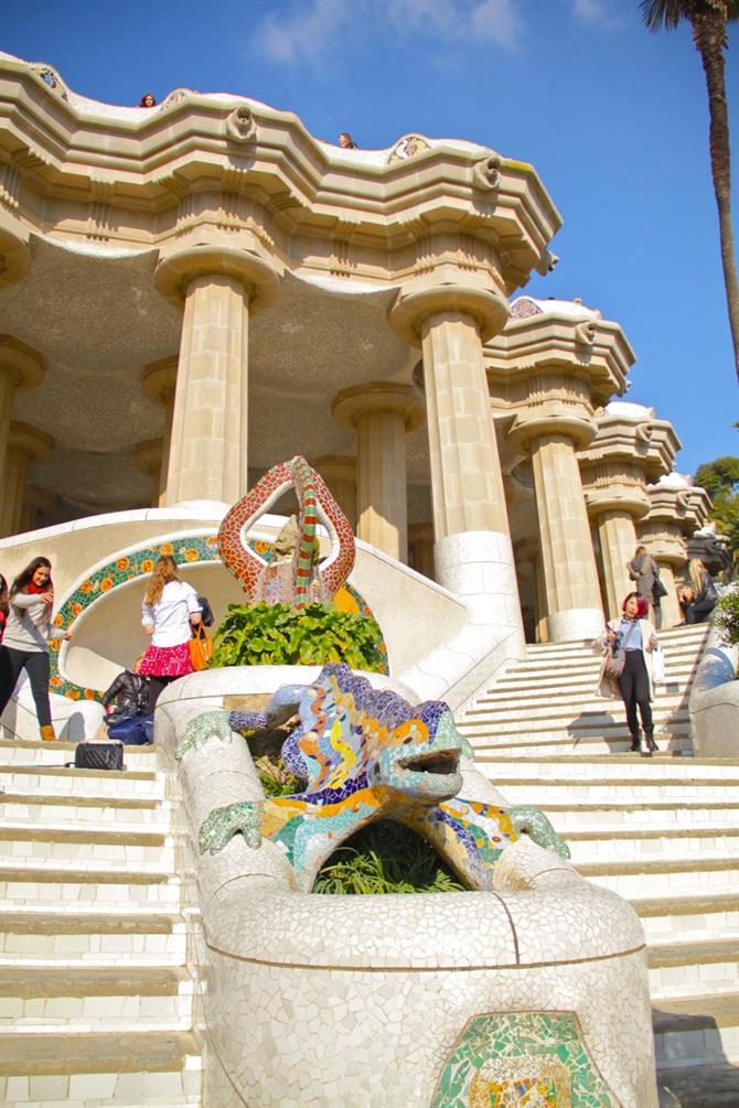 Den glade drage i Park Guell