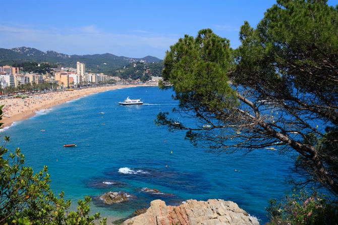 Vue sur la plage de Lloret de Mar - Costa Brava (Espagne)