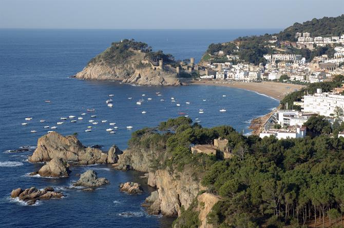 Ausblick über Tossa de Mar und die Playa Gran