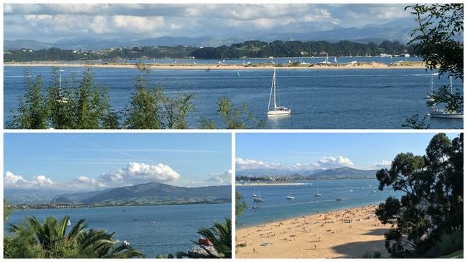 Sea and mountains in Santander, Cantabria (Spain)