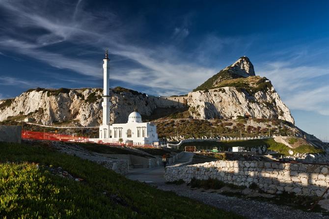 Gibraltar - klippen og moskeen