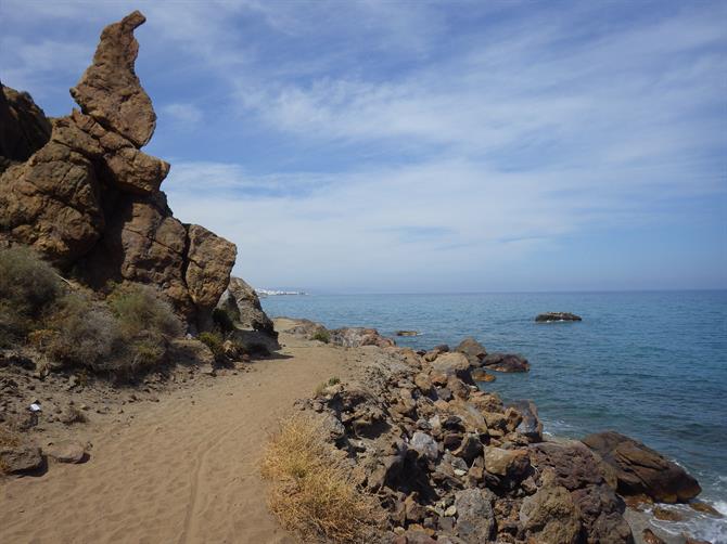 Küstenweg Piedra del Nazareno, Playa Macenas, Mojacar, Costa Almeria