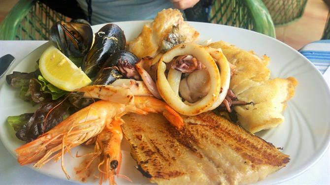 Seafood in La Caleta