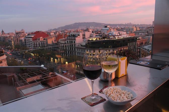 Terras met uitzicht vanaf de Passeig de Gràcia