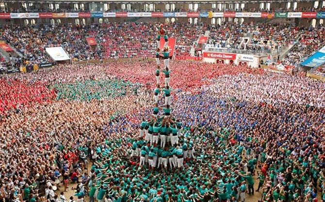 Le concours de Castells à Tarragone (Espagne)