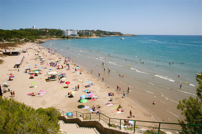 Platja Capellans à Salou, Costa Dorada - Catalogne (Espagne)