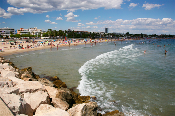 Playa de Regural à Cambrils, Tarragone - Costa Dorada (Espagne)