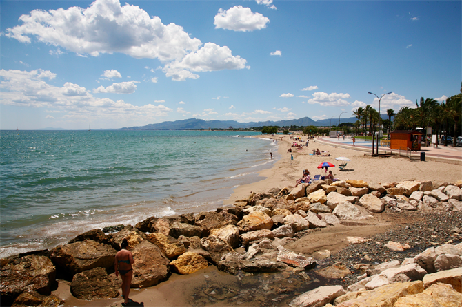 Playa de Vilafortuny i Cambrils på Costa Dorada