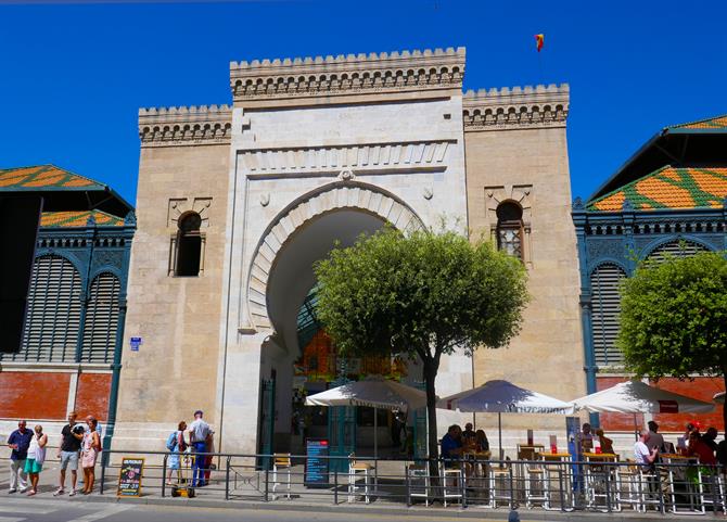 façade van de Atarazanas-markt, Málaga