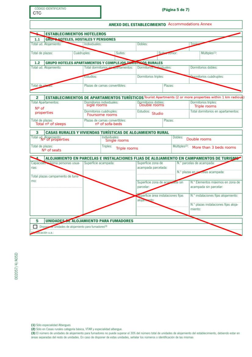 Holiday Rental Application Form Andalucia pg 5