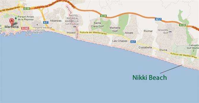 Nikki beach Marbella map