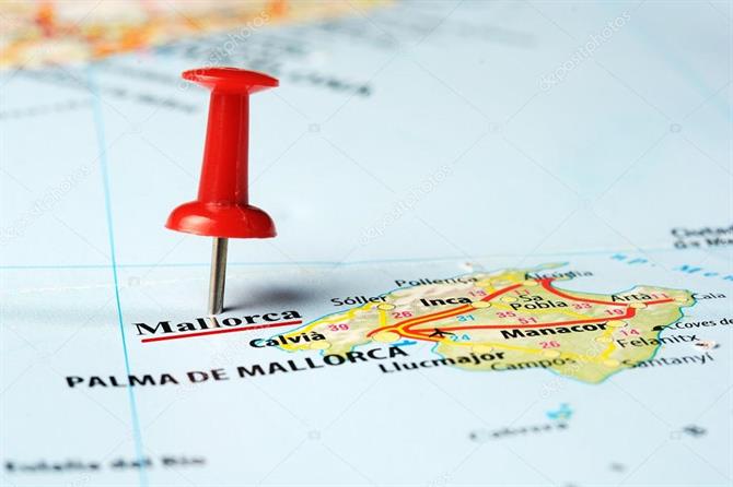 Mallorca map pin