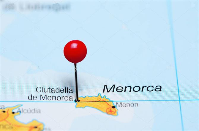 Mapa Menorca pin