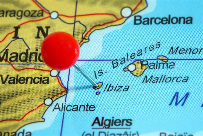 Ibiza mapa pin