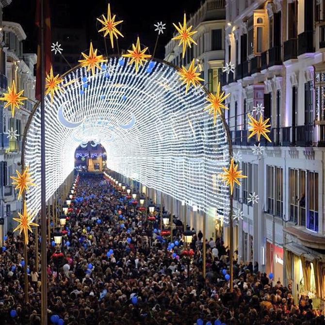 Alumbrado de navidad en Málaga, Calle Larios