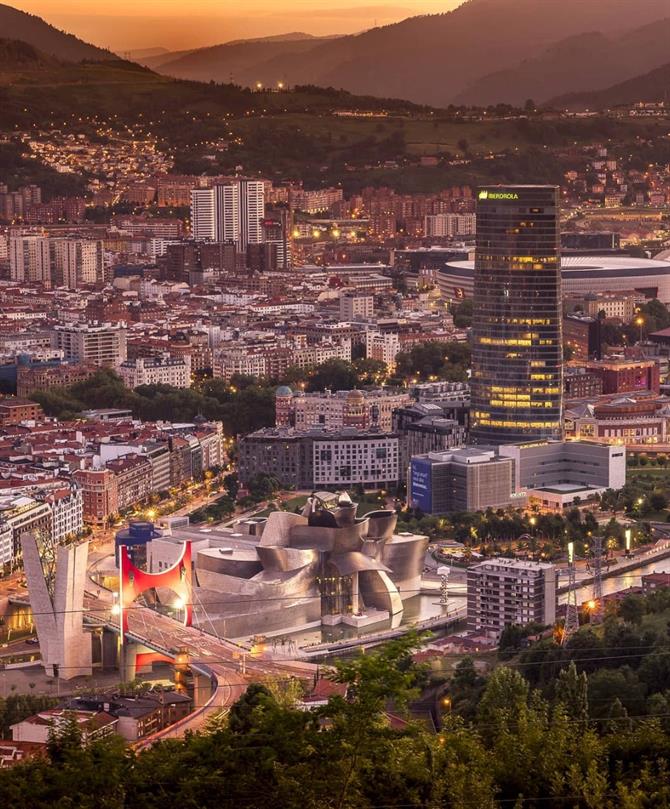 Bilbao, widok z góry Artxanda