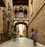 Quartier Gothique, Carrer del Bisbe, Barcelone - Catalogne (Espagne)