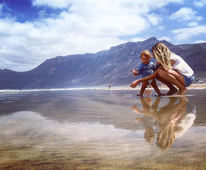 Lanzarote med børn, Famara stranden