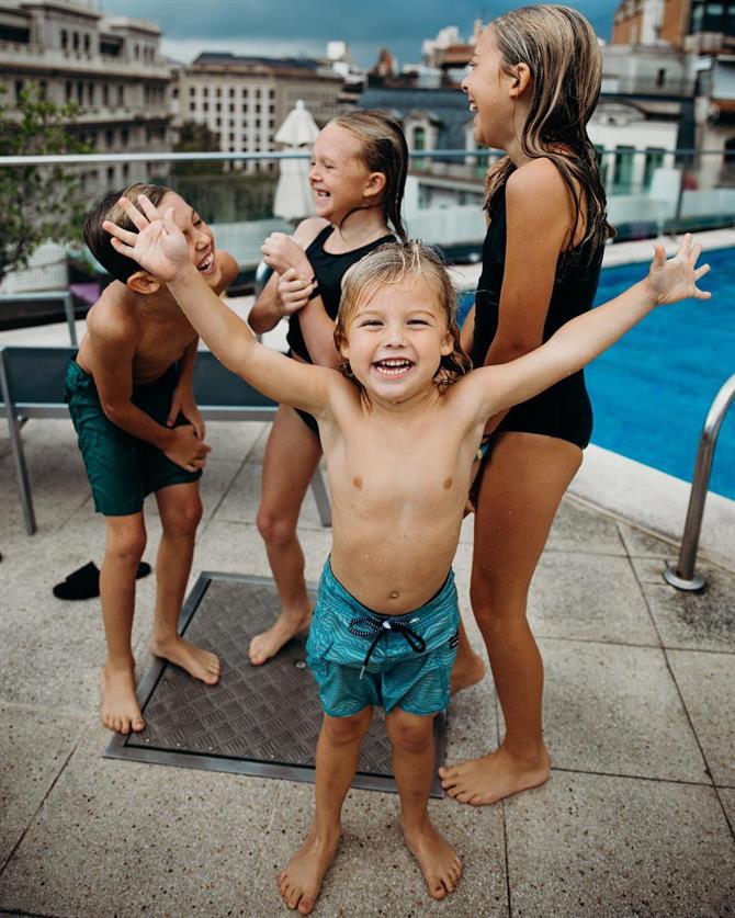Children at the pool