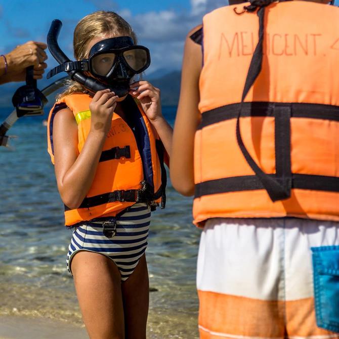 Children snorkelling