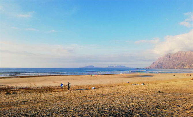 Vackra Playa Famara på Lanzarote