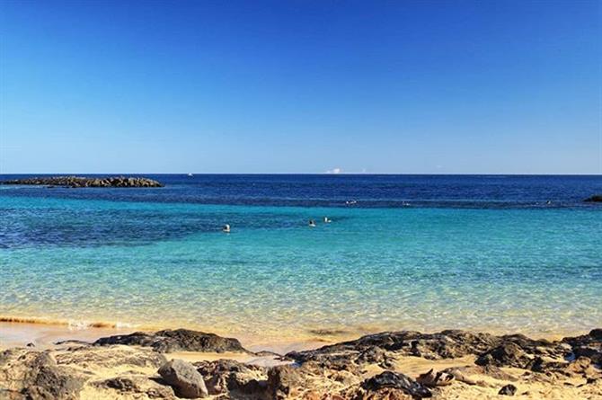 Turkost vatten på Playa El Jabillo