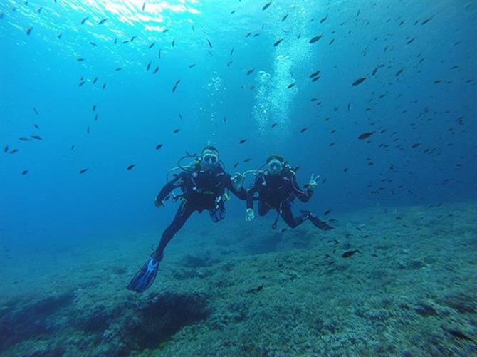 Diving near El Toro, Mallorca