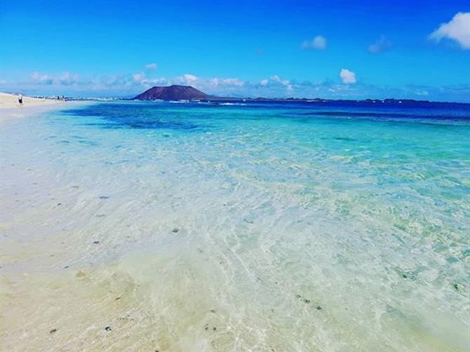 Corralejo-stranden - kan vattnet bli mer turkost?