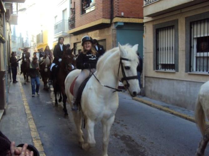 Taking horses to be blessed 