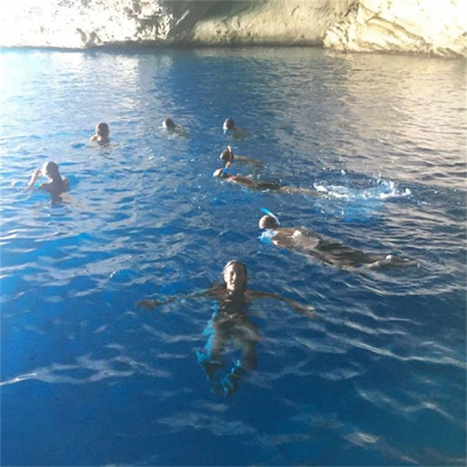 Cueva Azul - den blå hule-  i Cabreras skærgård, Balearerne