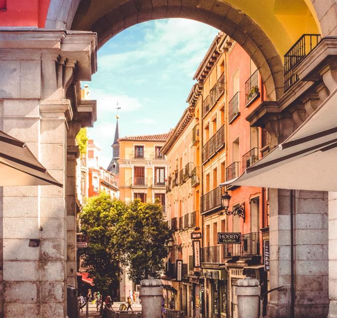 An entry arch in Plaza Mayor, Madrid